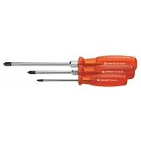 Screwdriver set for Phillips, with “multicraft” power grip