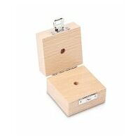 Wood weight case 317-020-100, for nominal values 2 g, for classes E1+E2+F1, for design Button/compact