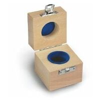 Wood weight case 317-150-100, for nominal values 20 kg, for classes E1+E2+F1, for design Button/compact