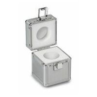 Aluminium weight case 317-150-600, for nominal values 20 kg, for classes E1 - F2, for design Button/compact