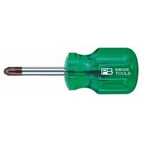 Screwdriver for Pozidriv, with plastic handle  1K