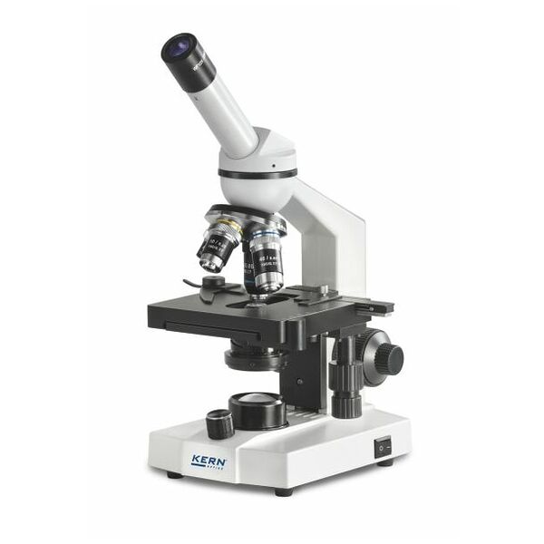 Átmenő fényű mikroszkóp KERN OBS 105, monokuláris, , 4 x / 10 x / 40 x, 0,5W LED (átmenő)
