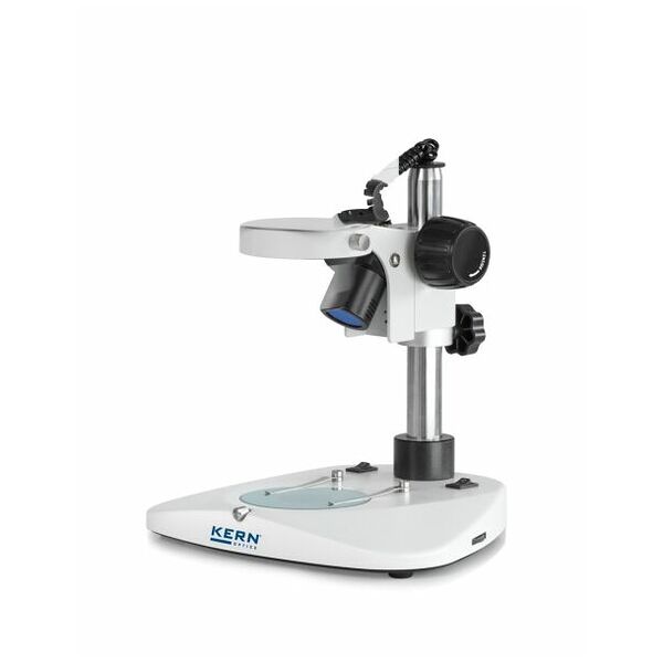 Microscopio con aumento estereoscópico (sólo 220V) KERN OZL 451, 0,75 x - 5 x, 12 V, 10W Halogen (transmitted), 10W Halogen (reflected)