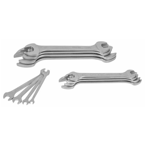 Double open ended spanner set  8