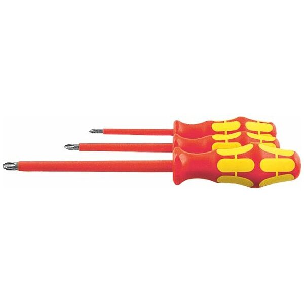 Phillips screwdriver set with Kraftform handle fully insulated 3