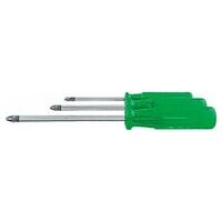 Screwdriver set for Pozidriv, with plastic handle