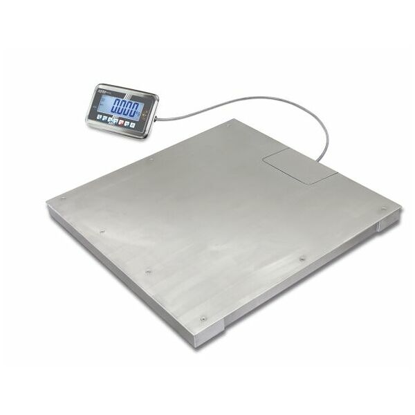 Stainless steel floor scale BFN 1.5T0.5M, Weighing range 1500 kg, Readout 500 g