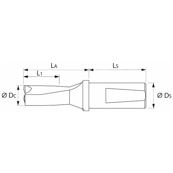 GARANT Power Drill indexable drill Combination shank 3×D