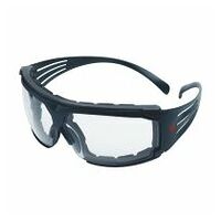 3M™ SecureFit™ 600 sikkerhedsbriller, med skumramme, grå ramme, Scotchgard™ anti-dug/anti-ridse-belægning, klare linser, SF601SGAF/FI