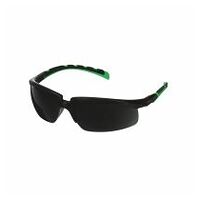 3M™ Solus™ 2000 Safety Glasses, Black/Green frame, Anti-Scratch + (K), IR 5.0 Grey Lens, S2050ASP-BLK, 20/Case