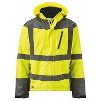 Jachetă de iarnă cu vizibilitate ridicată  galben/gri