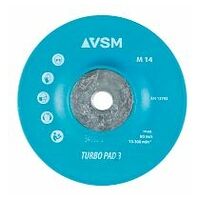 Fiberscheiben-Stützteller TURBO PAD 3 hart/gerippt