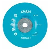 Fibre disc backing pad TURBO PAD 3 hard/ribbed 125 mm