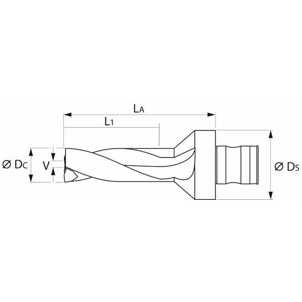 GARANT Power Drill indexable drill ABS® shank 5×D