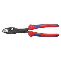 Front grip pliers chemically blacked, with grips 200 mm
