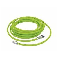 High Vis PU hose set with eSafe steel safety coupling ⌀ 8 × 12 mm