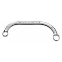 Half-moon double offset-ring wrench, 15 x 17 mm