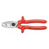 Small cable cutter with dip insulated handles VDE insulated