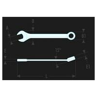 Short combination wrench, 7 mm