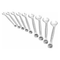 Combination wrench set, 9 pieces ( 8 to 19 mm)