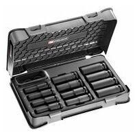 1/2 in. impact socket set 12 pt. deep 10-24 mm