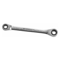 Straight double box-end ratchet wrench, 12 x 13 mm