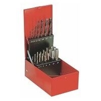 Tap and drill-bit sets, 21 cobalt taps 7 drill bits set 3 taps each from M3 to M12