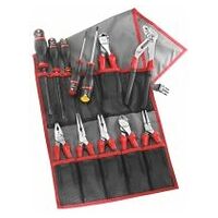 12 pc. maintenance plier and screwdriver set and roll
