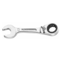 Short comb ratcheting wrench 9 mm
