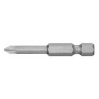 Bit , Series 6 , aandrijving zeskant 6,3 mm (1/4″) met groef , extra lang , aandrijving Pozidriv® PZ2