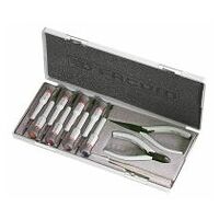 MICRO-TECH® assortiment - handsleutels, pincetten, tangen , plastic doos, 11 st.