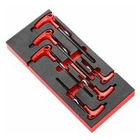 Foam module 6 pieces ″T″ hex keys 3 to 10 mm Safety Lock System