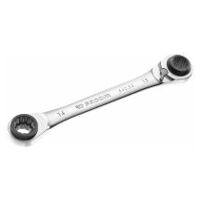 4-in-1 double box-end ratchet wrench, 12 x 14 - 13 x 15 mm