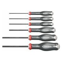 Screwdriever PROTWIST® for slotted head power series set, 6 pieces