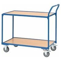 Table trolley with 2 platforms