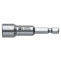Socket wrench bit,1/4 inch E 6.3 with magnet