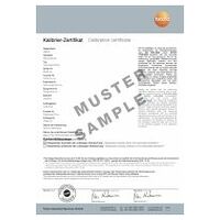 Certificat d'étalonnage ISO écoulement - avec 2 points de mesure