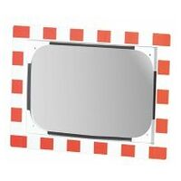 Traffic mirror, rectangular
