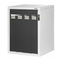 Upright cabinet, width 30G, 2 self-supporting pull-out frames 6G, 1self-supporting pull-out frame 12G 1000 mm