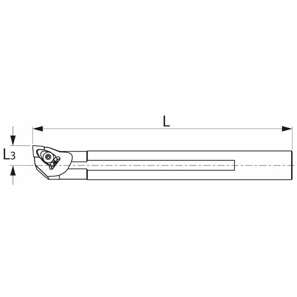 Invändig skärhållare med fast lutningsvinkel 0,5° vänster 25/11 mm GARANT