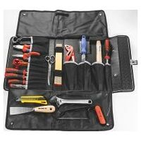 Standard tool set, 18 pieces in textile tool case