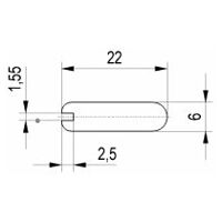 Messeinsatz-Schlüssel (Metrisch/Zoll) - Schlüssel mm / 30mm / 5mm