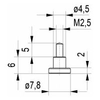 Messeinsatz 573/22 - M 2,5mm / 6mm / 7,8mm