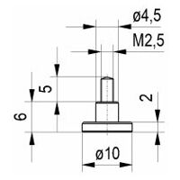 Inserto de medición 573 / 22-10 - M 2.5mm / 6mm / 10mm