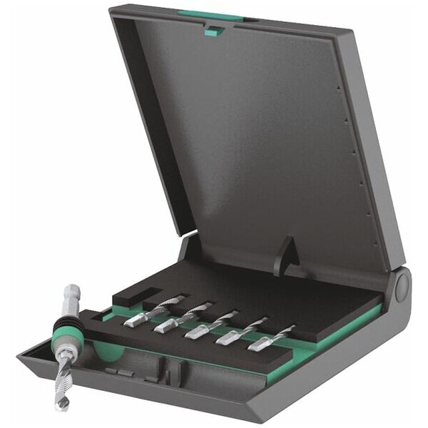 Combination tap bits set in a sturdy box, 7 pieces