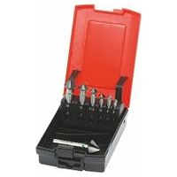 HOLEX Pro Steel countersink set with 3 drive flats No. 150184 in a case 90° 7