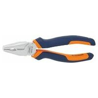 Combination pliers, chrome-plated, with 2-component grips  180 mm