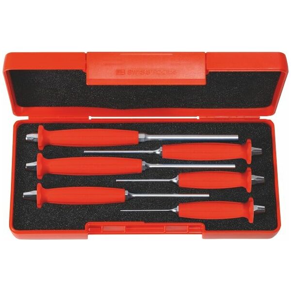 Pin punch set with handle in an ABS plastic box  6