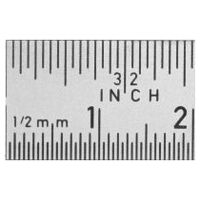 Ocelové ohebné měřítko, úzké, nerezové matované s odečtem mm/palce