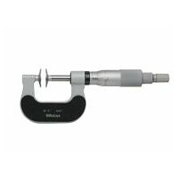 Micrómetro de exteriores para la medición del ancho del diente, con husillo no giratorio, 0-1″, D=20 mm